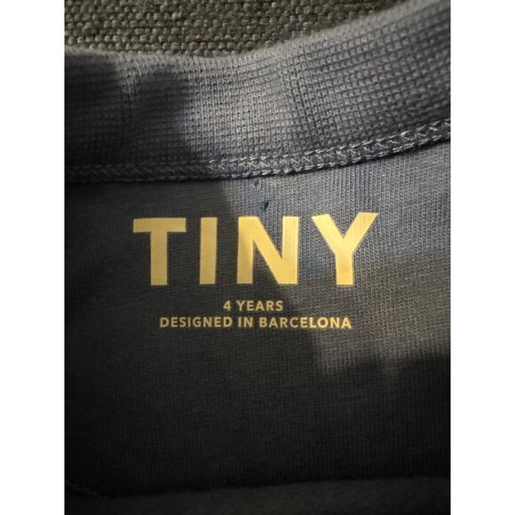 Tiny Cottons Navy Sweatshirt All-Over Cloud Character Print Boys 4T NWT - Picture 3 of 4